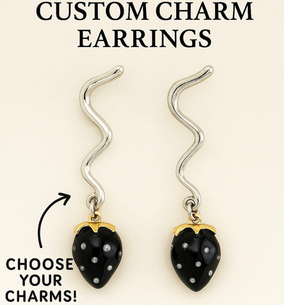 Japan Swirl Charm Earrings SILVER (SURPRISE)