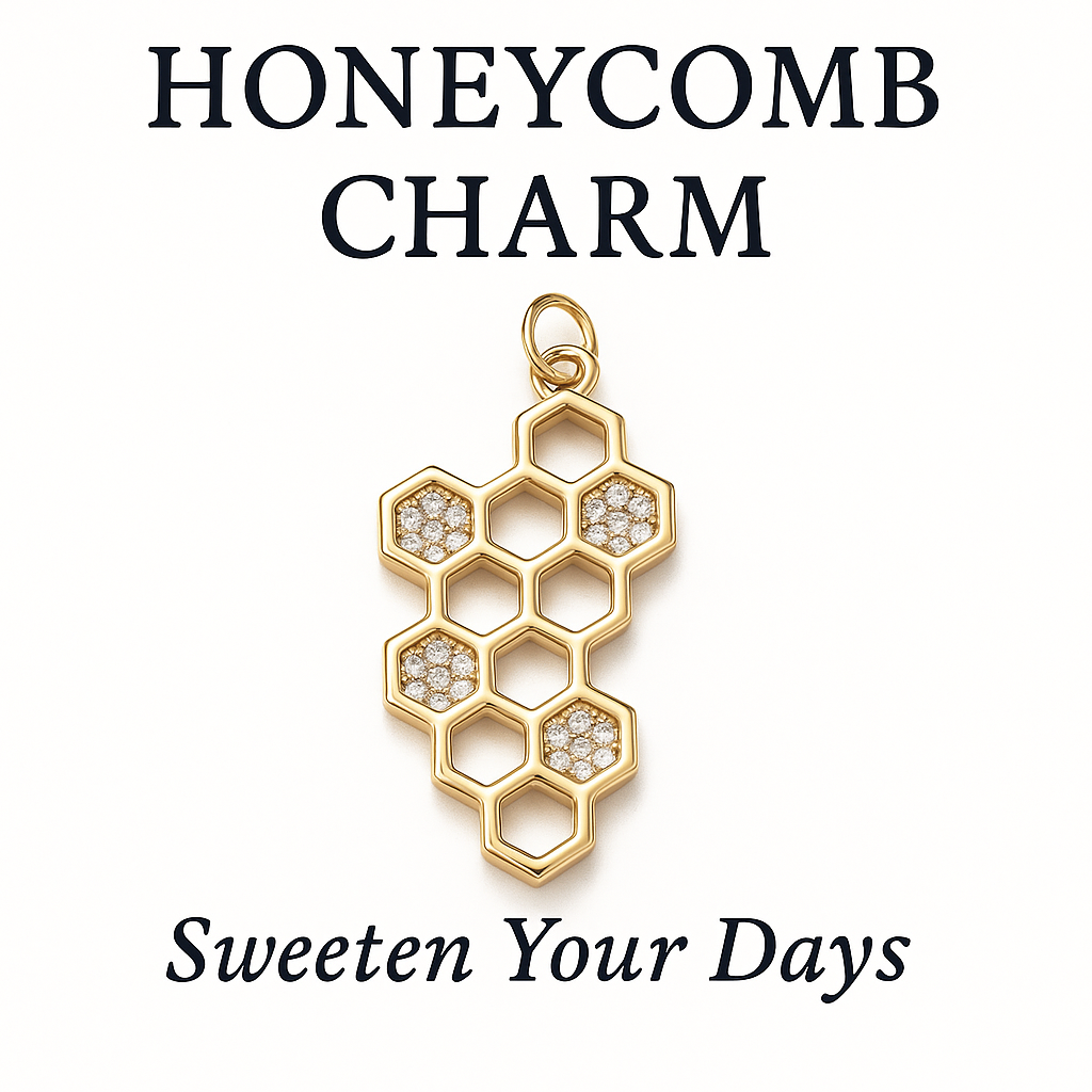 Honeycomb Charm GOLD – Sweeten Your Days
