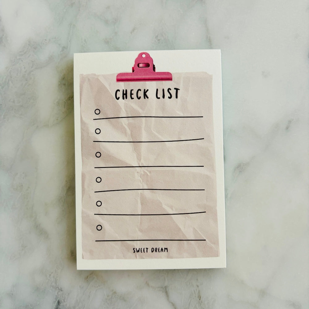 Sweet Dream Checklist Notepad
