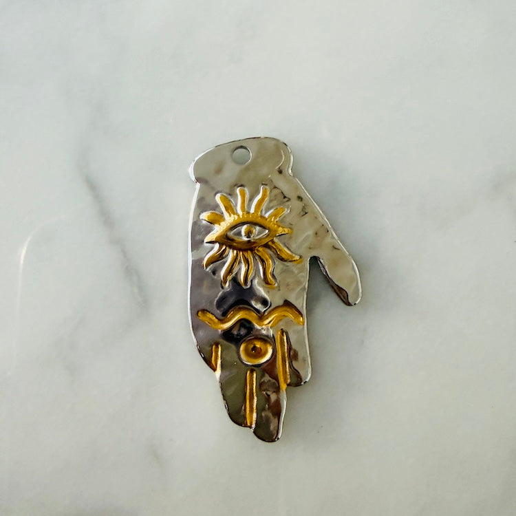 Large Hamsa Charm (Two-Tone SURPRISE)