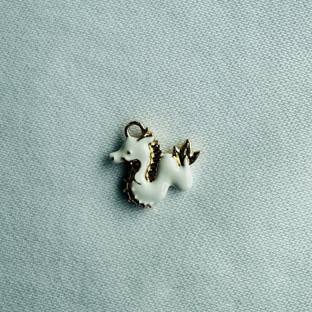 White + Gold Dragon Charm - JAPAN DROP (SURPRISE)