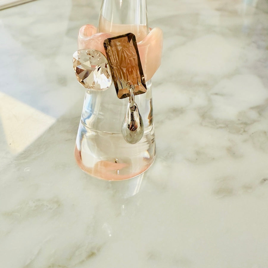 Blush Clarity Drop Ring - SIZE 6 (SURPRISE)