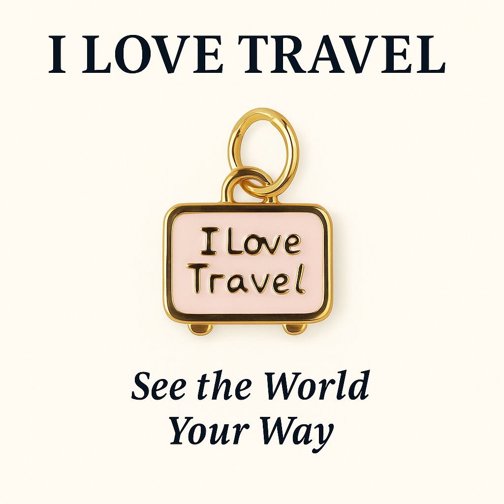 I Love Travel Suitcase Charm - See The World Your Way (SURPRISE)