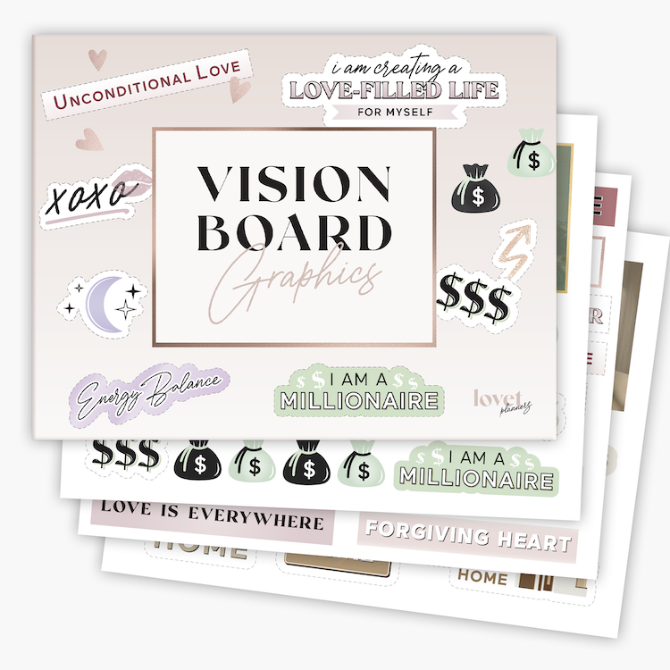 Minimalist Printable Vision Board Template,printable Dream Board,simple Vision  Board for Manifestating,minimalist Affirmations Planner 