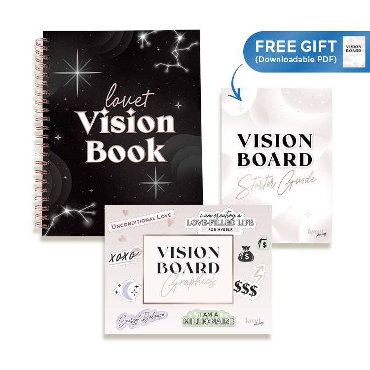 ZICOTO Vision Board Kit - Inspirational Book with Photos and Quotes to Realize Your Dreams & Achieve Goals