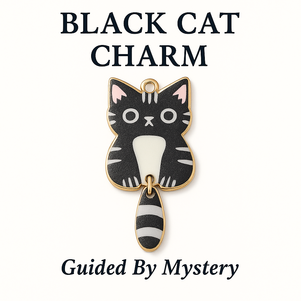 Black And White Cat Charm – Guided By Mystery