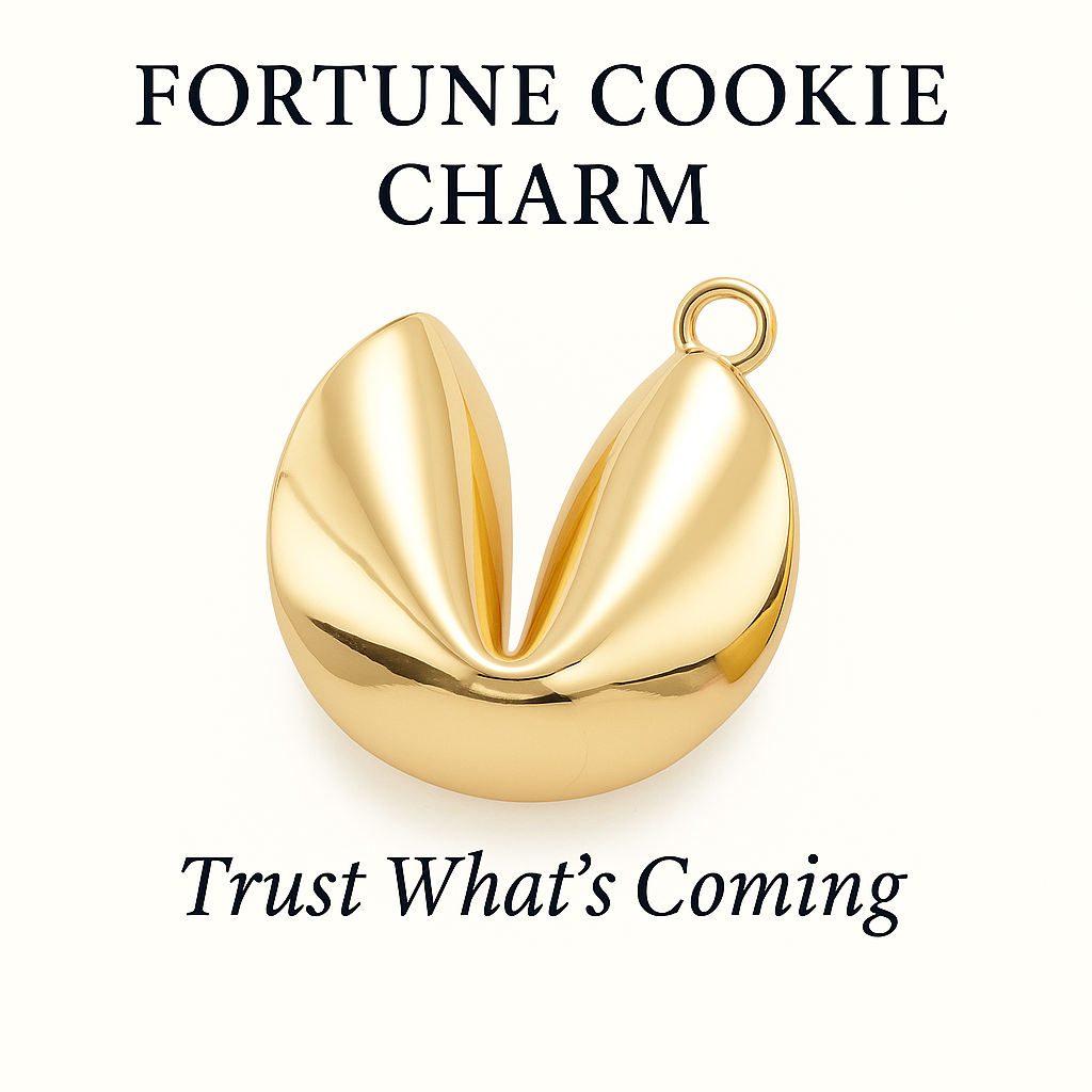 Fortune Cookie Charm GOLD – Trust What's Coming