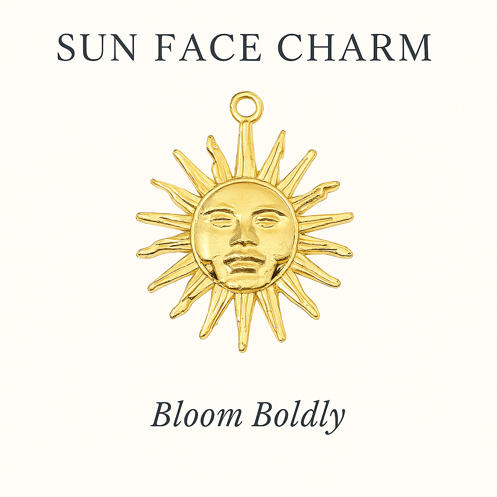 Sun Face Charm (Gold) - Truth Revealer