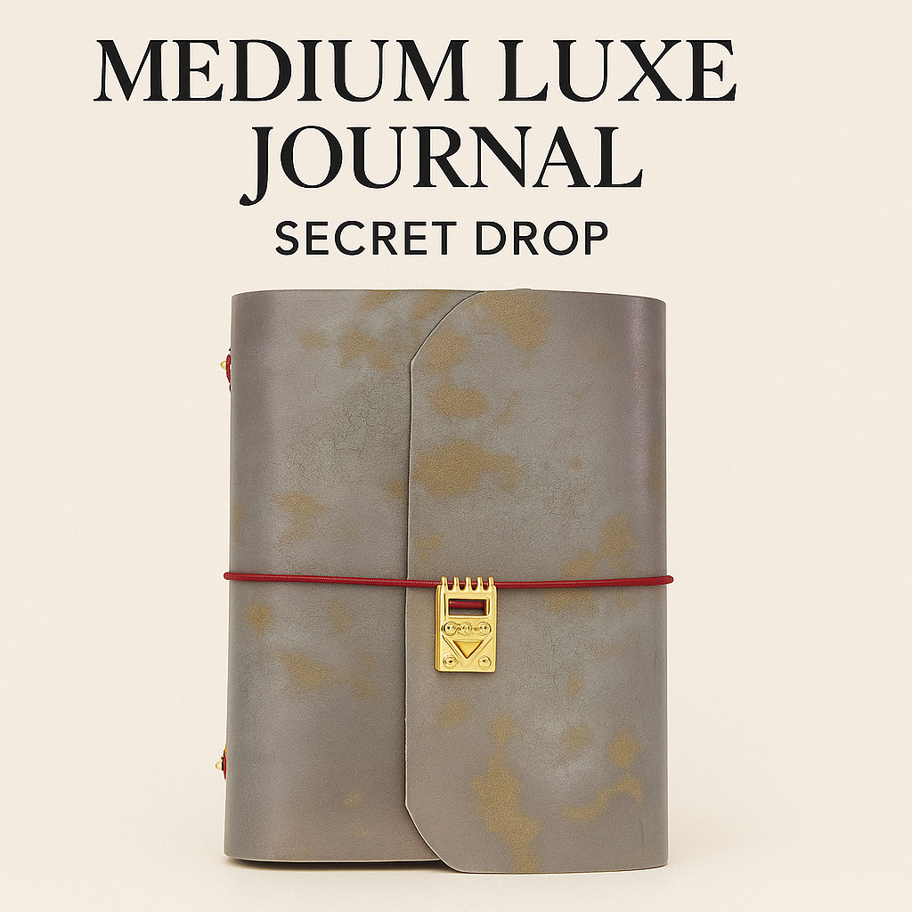 Medium A5 Luxe Leather Journal (WITH DELUXE CHARMS)