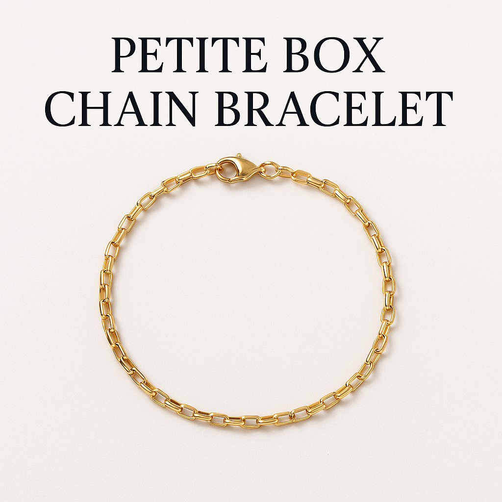 Dainty Box Chain Bracelet (18K Gold Plated)
