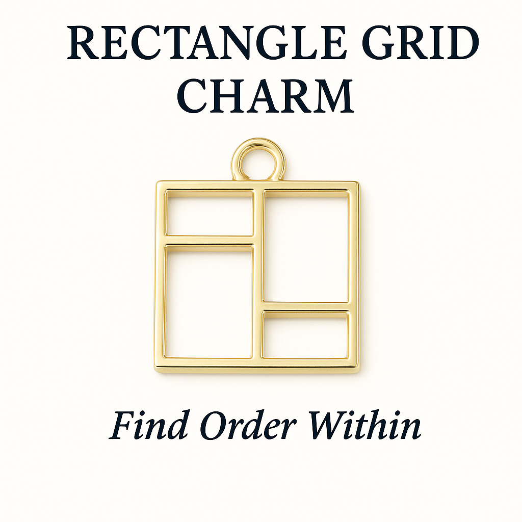 Rectangle Grid Charm GOLD - Find Order Within