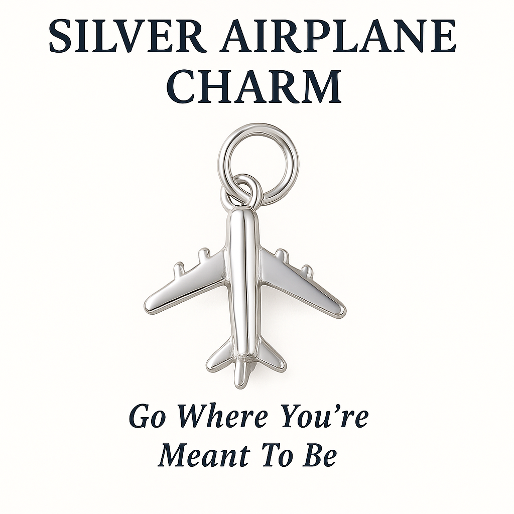 Silver Airplane Charm – Go Where You're Meant To Be