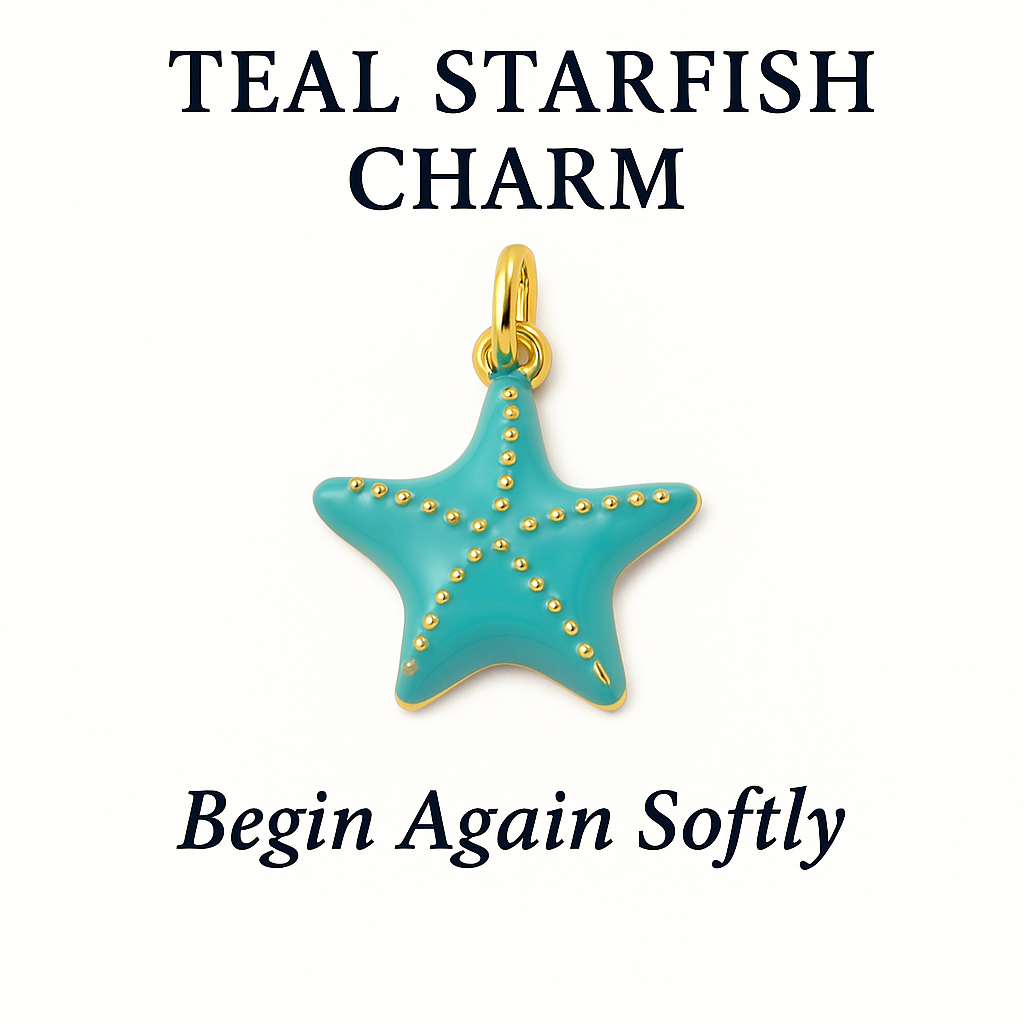 Teal Starfish Charm – Begin Again Softly