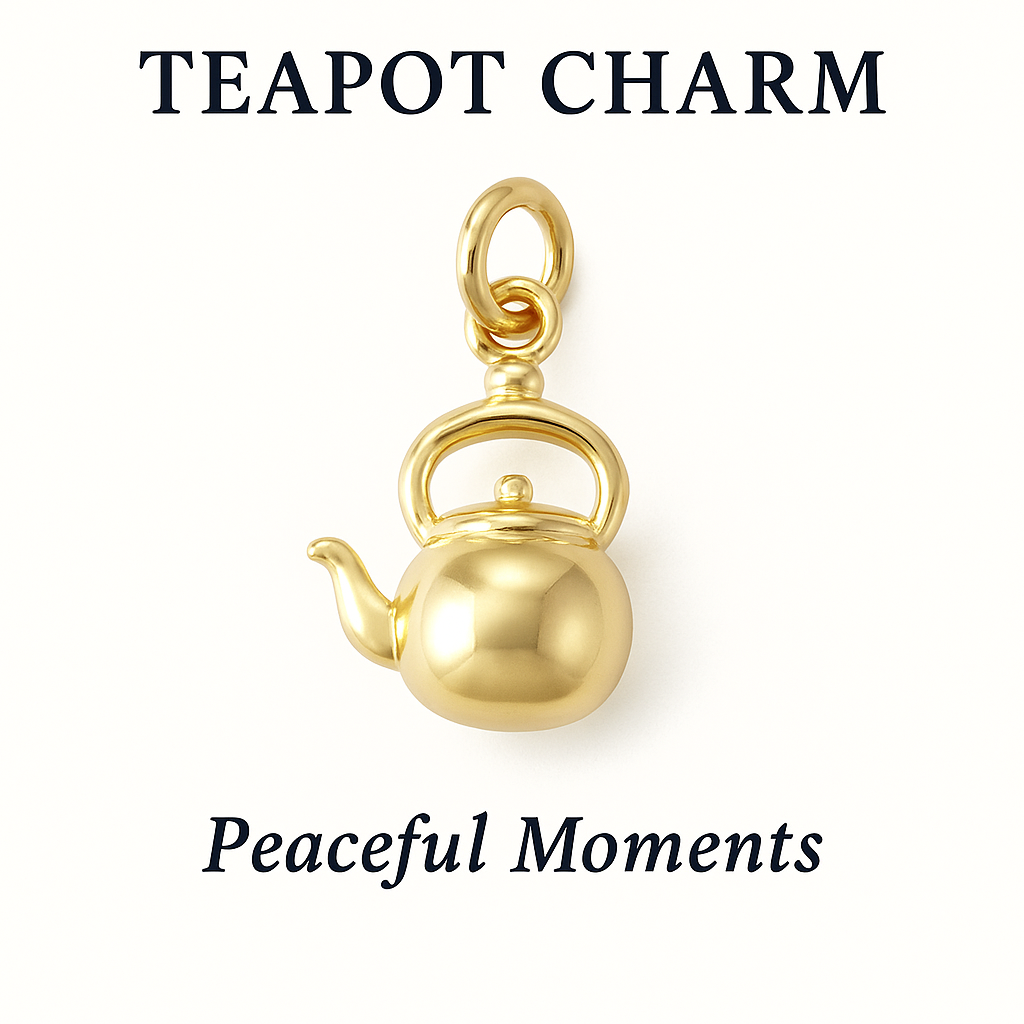 Tea Pot Kettle Charm GOLD – Peaceful Moments