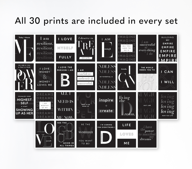 Affirmation Wall Kit (Black)