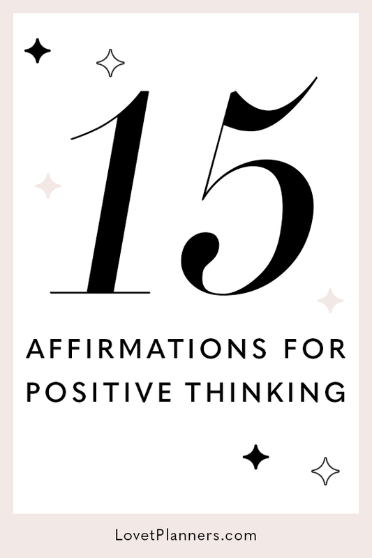 15 Affirmations For Positive Thinking