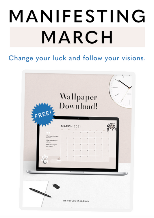 Manifesting March: Setting Intentions & Affirmations (+ Free Wallpaper Download)