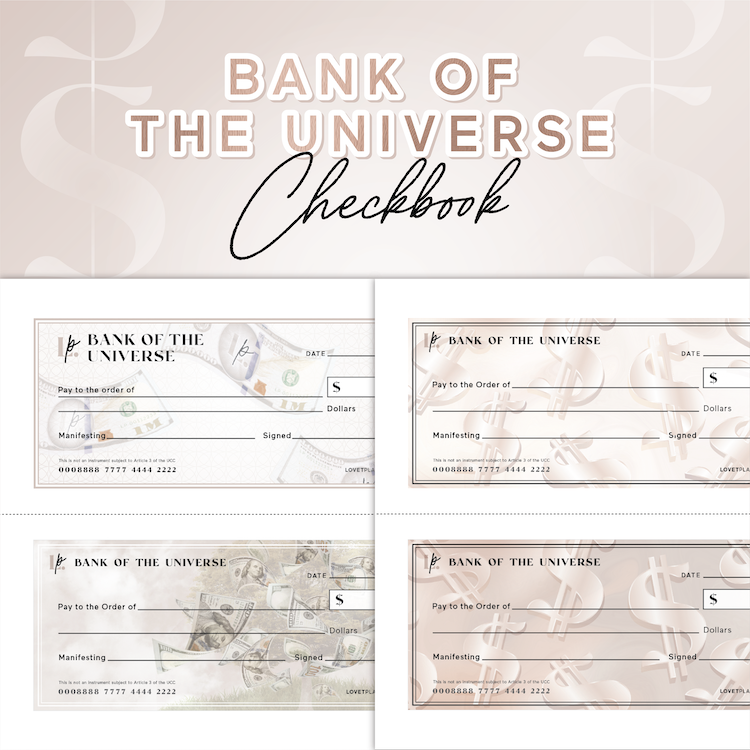 Bank of the Universe Checkbook