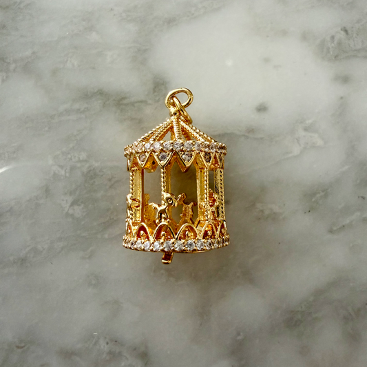 Gold Secret Door Carousel Charm - (SURPRISE)