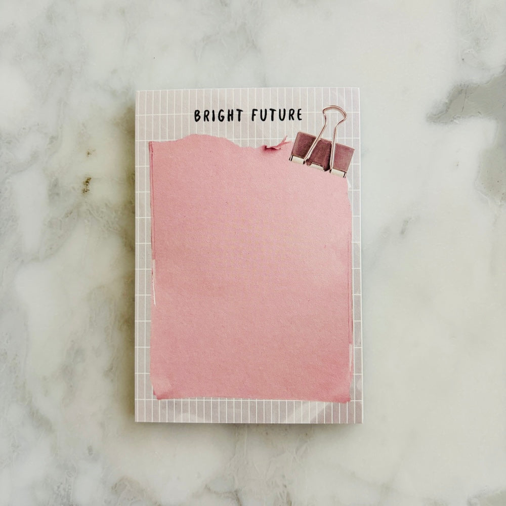 Bright Future Pink Grid Memo Pad