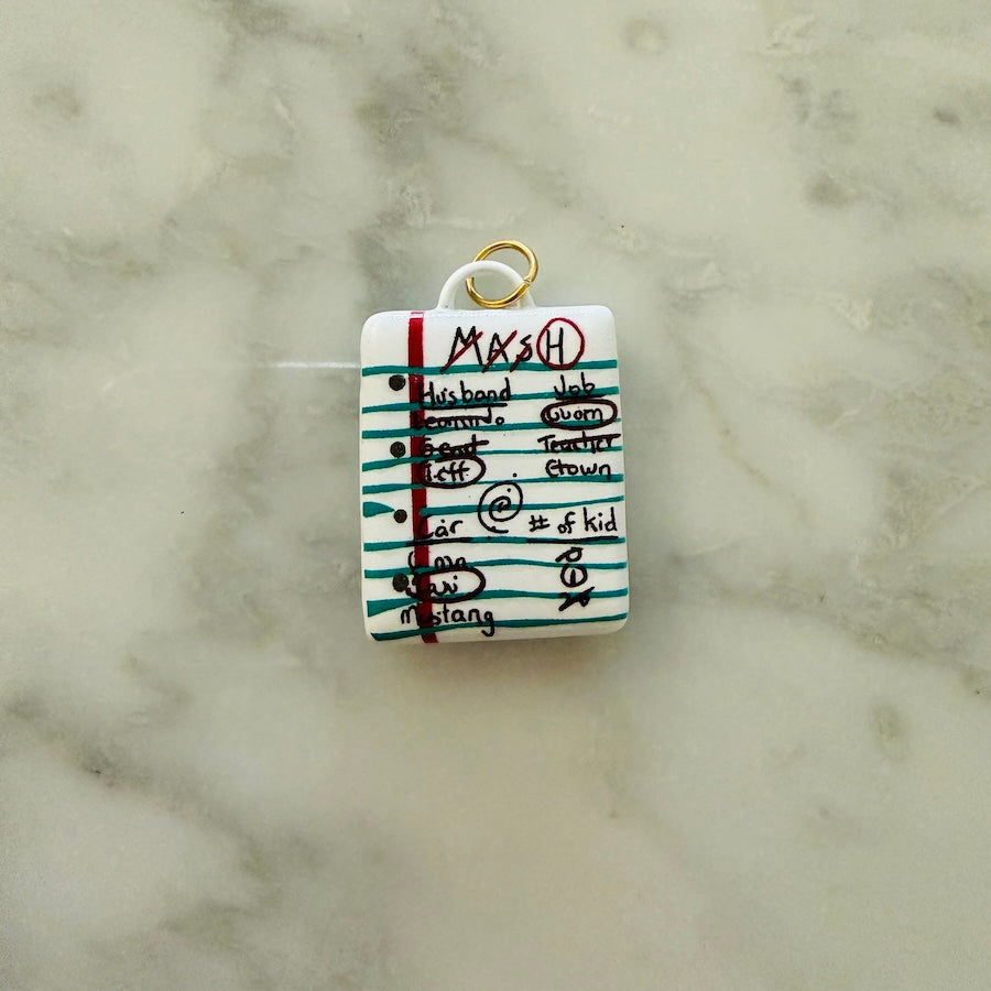 M.A.S.H Note Charm - (SURPRISE)
