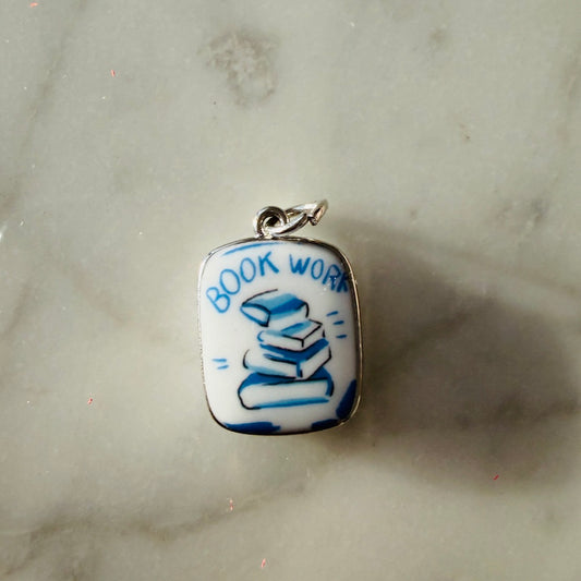 Blue + White Book Work Charm - (SURPRISE)