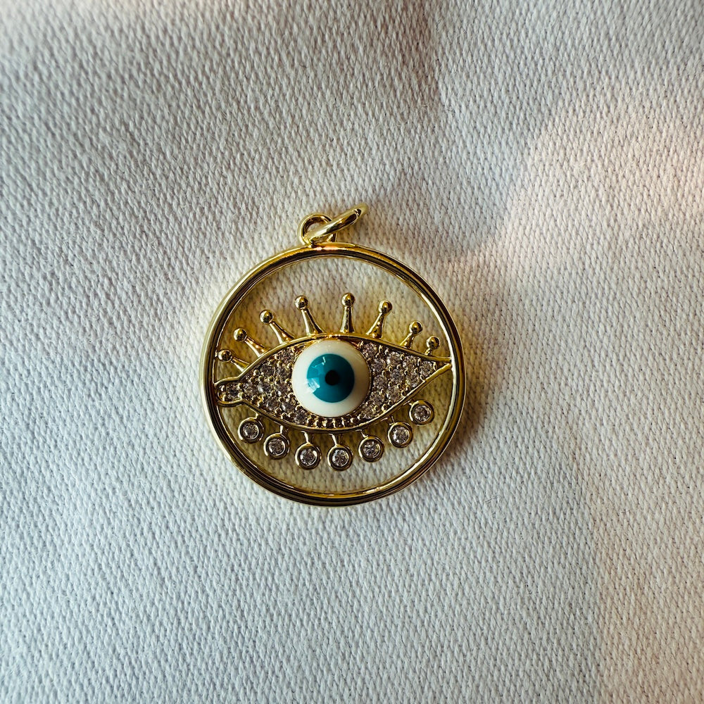 Evil Eye Lashes Round BLUE pupil (SURPRISE)