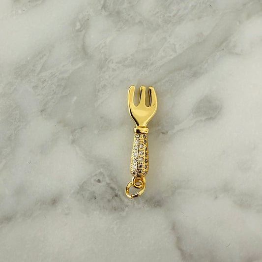 Gold Sparkle Fork Charm (SURPRISE)  ***ONE IN STOCK***
