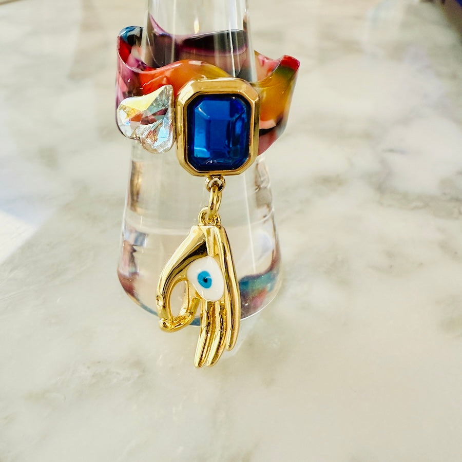Prismatic Hamsa Vision Ring - SIZE 7.5 (SURPRISE)