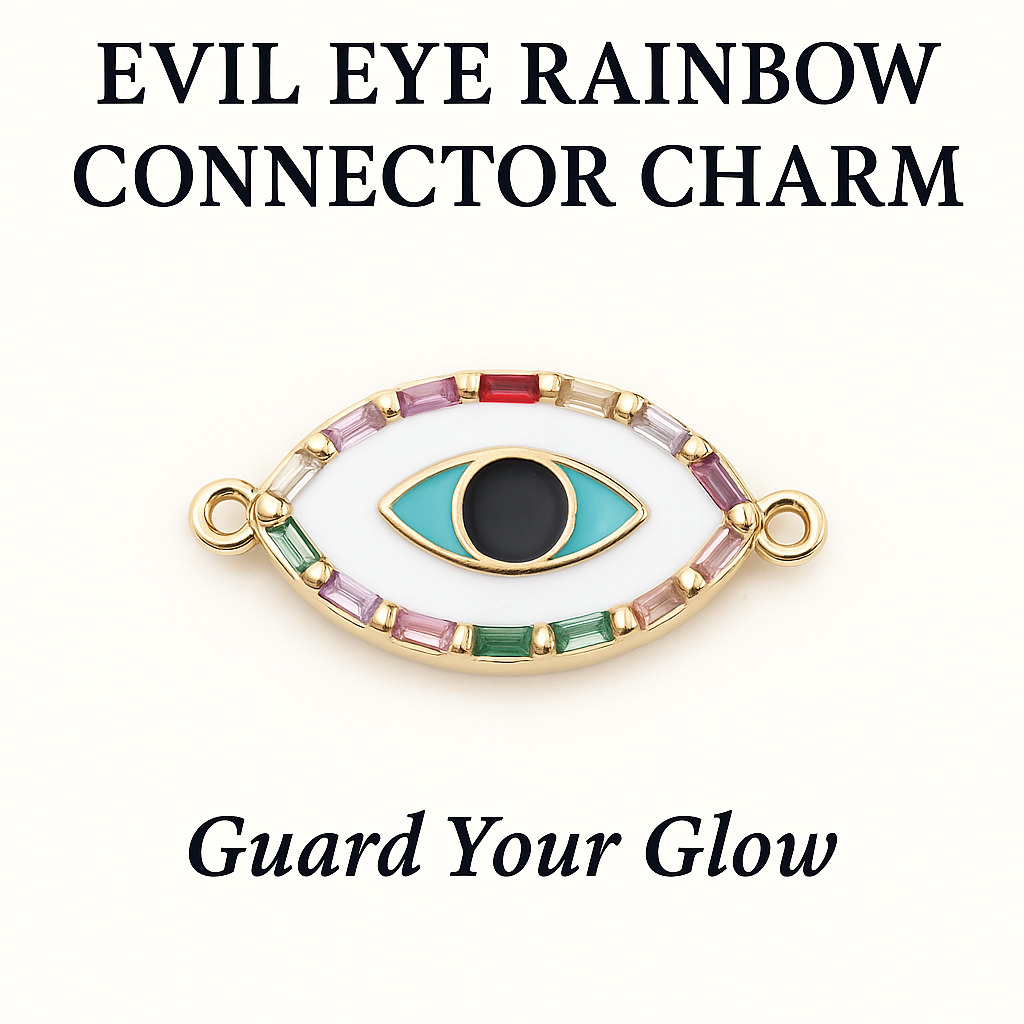 Rainbow Evil Eye Connector Charm – Guard Your Glow