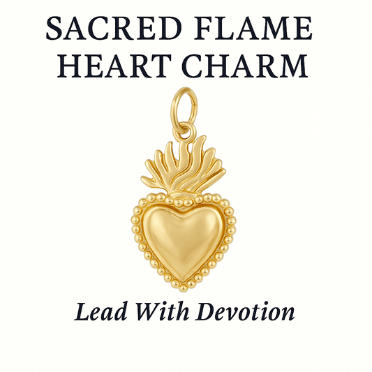 Sacred Flame Heart Charm – Lead With Devotion