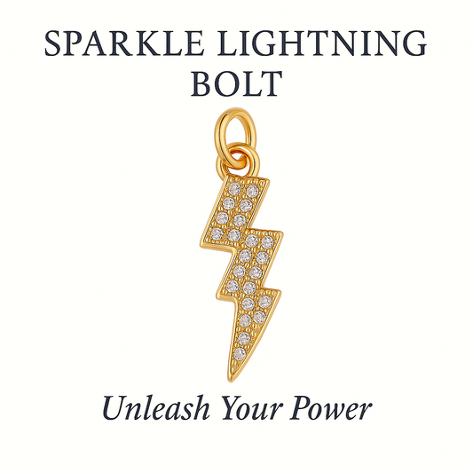 Sparkle Lightning Bolt Charm - Unleash Your Power