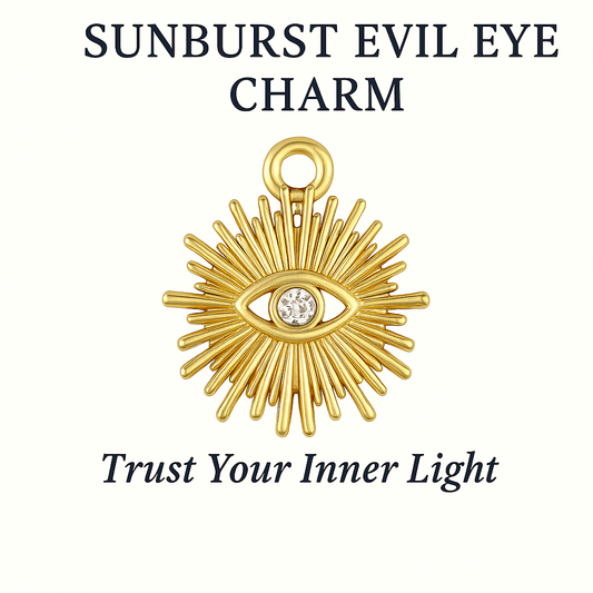 Sunburst Evil Eye Charm – Trust Your Inner Light