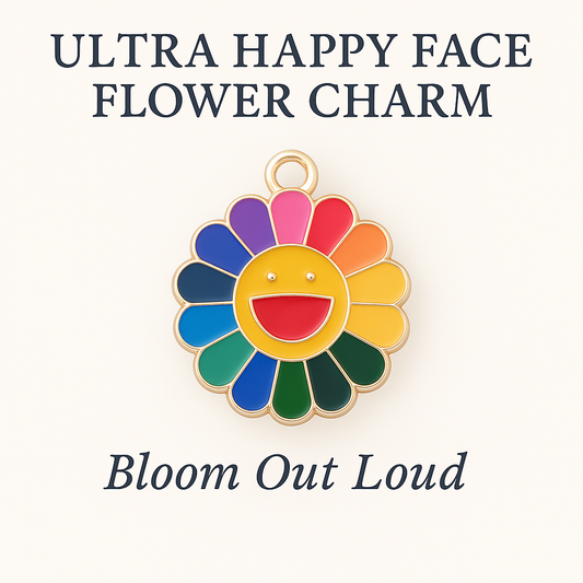 Ultra Happy Face Flower Charm - Bloom Out Loud