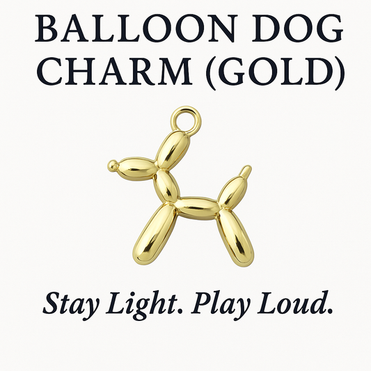 Balloon Dog Charm GOLD - Playful Spirit