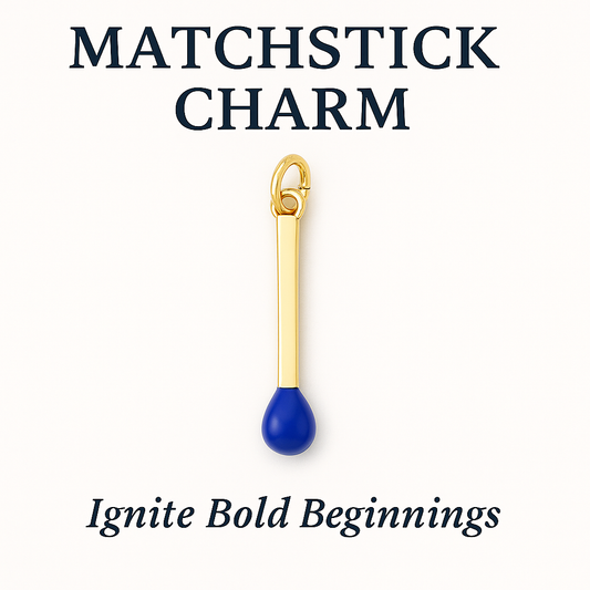Blue Matchstick Charm - Ignite Bold Beginnings