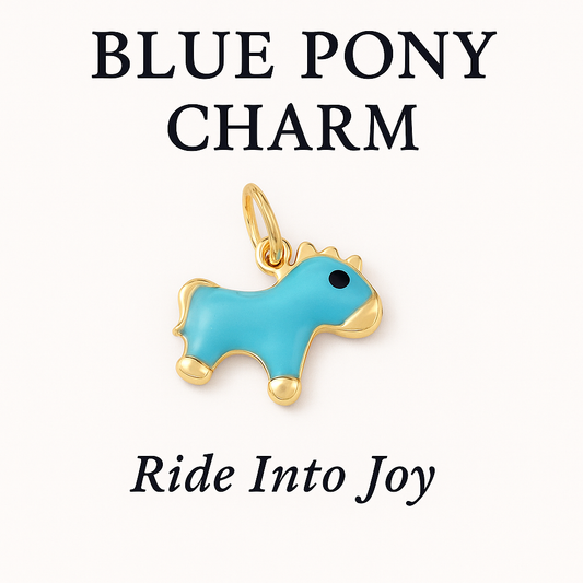 Blue Pony Charm - Ride Into Joy