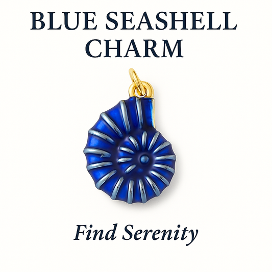 Blue Seashell Charm - Find Serenity