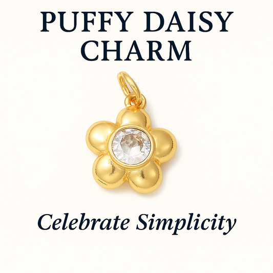 Puffy Daisy Charm - Celebrate Simplicity