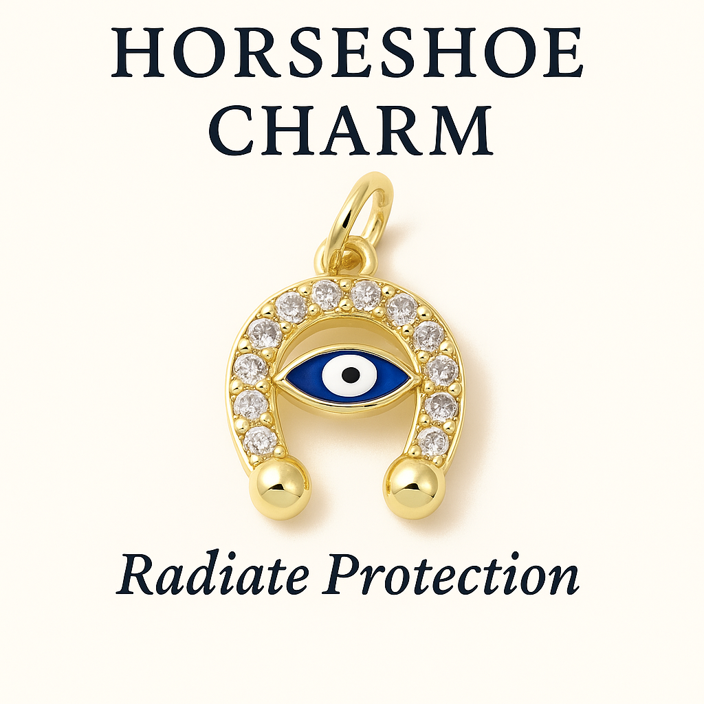 Evil Eye Horseshoe Charm – Radiate Protection