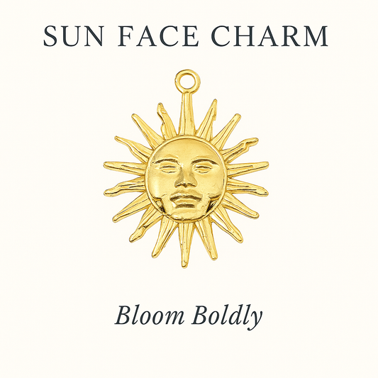 Sun Face Charm (Gold) - Truth Revealer