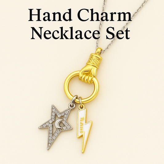 Hand Charm Necklace Set – Chain Set + 2 Charms (TT LIVE)