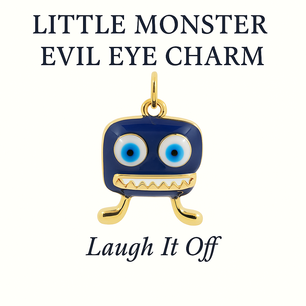 Little Monster Evil Eye Charm BLUE – Laugh It Off