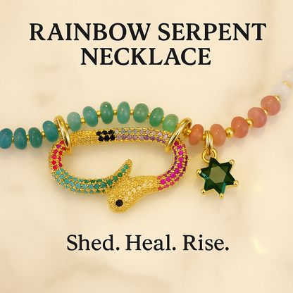 Rainbow Serpent Necklace - Shed, Heal, Rise