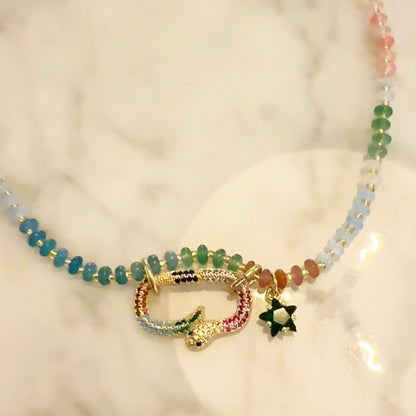 Rainbow Serpent Necklace - Shed, Heal, Rise