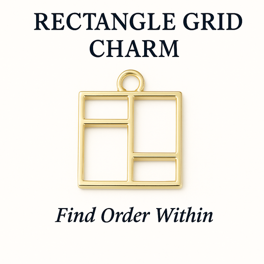 Rectangle Grid Charm GOLD - Find Order Within