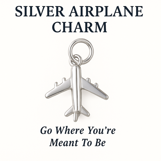 Silver Airplane Charm – Go Where You're Meant To Be