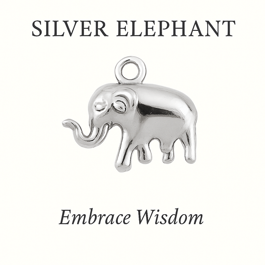 Elephant Charm SILVER - Embrace Wisdom