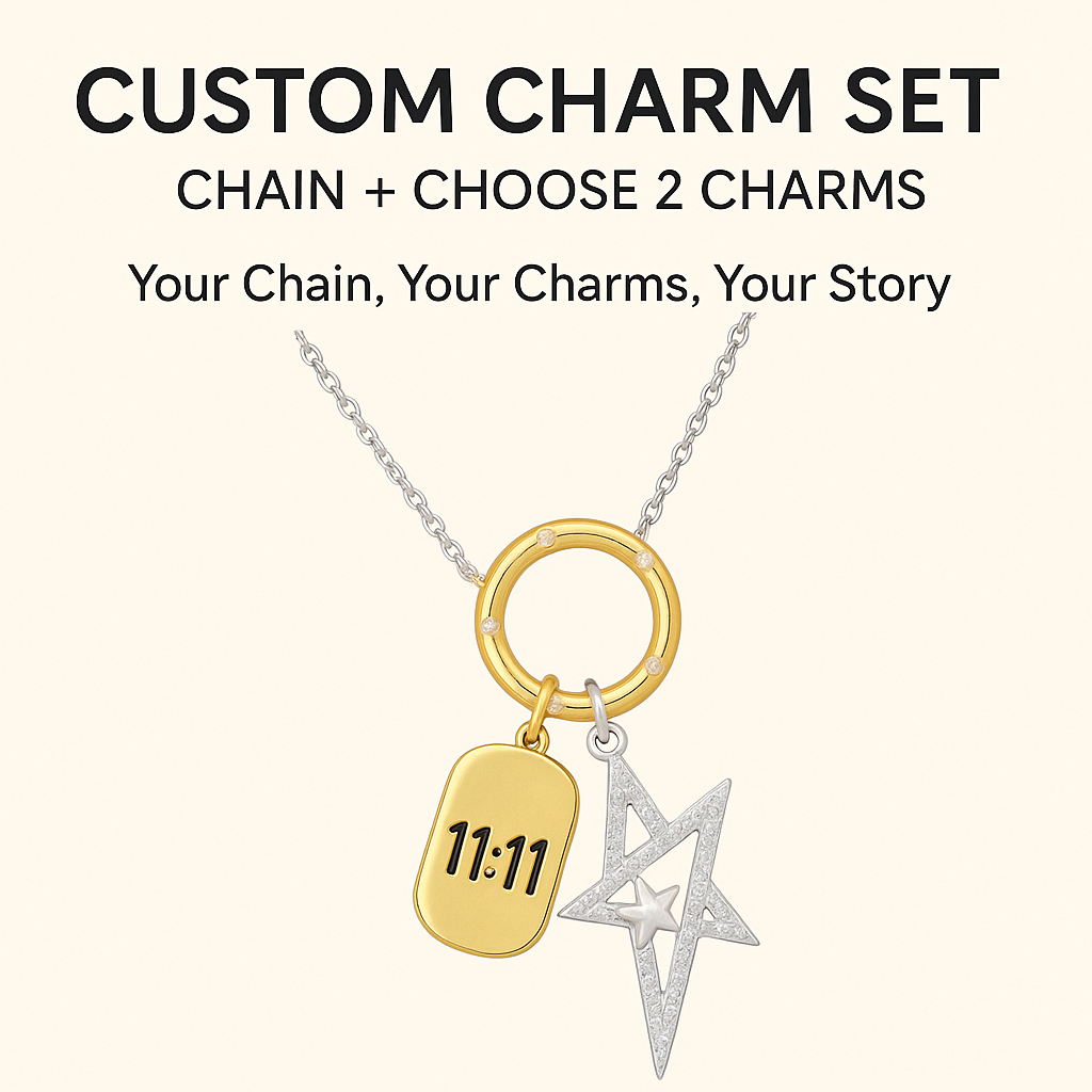 Dainty Charm Necklace Set – Chain Set + 2 Charms (TT LIVE)