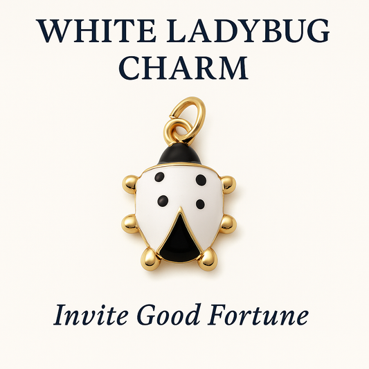 White Ladybug Charm - Invite Good Fortune